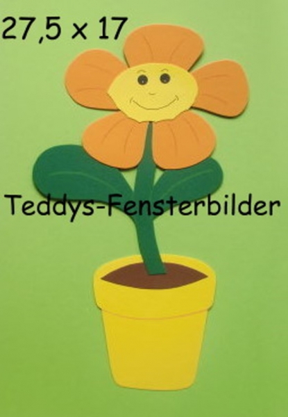 Blume im Topf orange